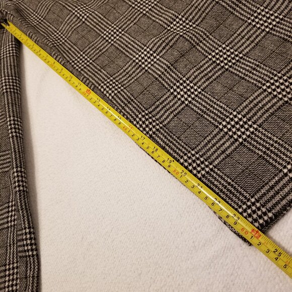 Plaid Wide Leg High Rise Trousers Black/White Dress Pants Grey X-Small Zara - Picture 6 of 8